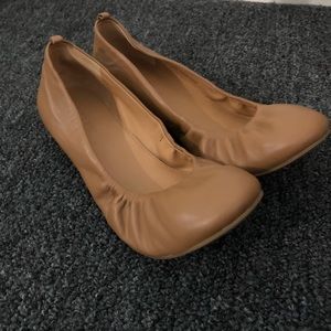 J. Crew Tan Leather Flats